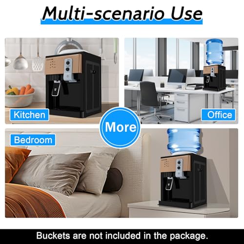Top Loading Water Dispenser, 110V 575W Desktop Electric Water Dispenser Hot and Cold Water Cooler Efficient Cooling & Heat...