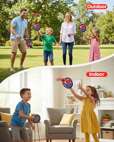 Toss and Catch Ball Game Set, Toddler Baseball Glove for Beach Pool Yard, Kids Sports & Outdoor Play Toys with Family, Fun...