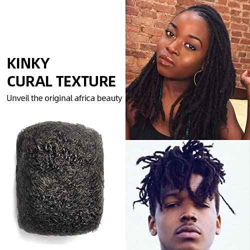 FAMILOCS Afro Bulk Human Hair 10 Inch 5 Packs 150g Afro Curly Hair Bulk for Making Locs, Repair Dreadlocks, Twist Braiding, #1B Natural Black Color Can be Dyed and Bleached, with Crochet Hook and Comb