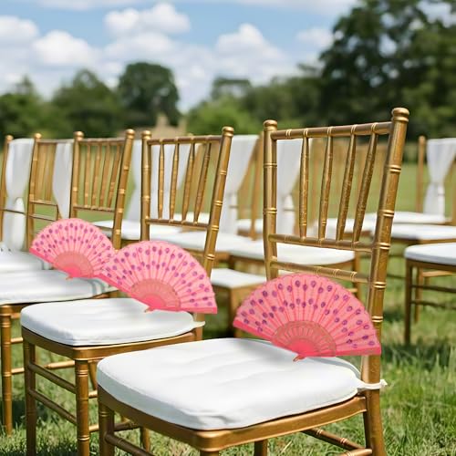 QIRMIZI 30 Pcs Bulk Spanish Hand Fans – Foldable Handheld Fans for Women – Perfect for Parties, Weddings, Church, Dancing,...