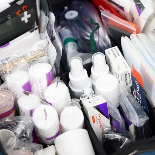 Lightning X MB30-SKC Large EMT Trauma Kit | Fully Stocked First Responder Bag w/ 240+ Supplies | EMS Fire Police Office Sp...