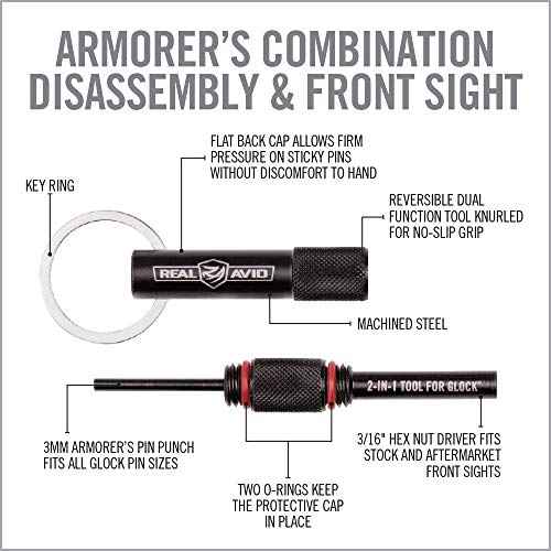 Real Avid Glock Accessories - Choose Between 2-in-1 Tool, 4-in-1 Tool or Pro Pack for Glock (Features Gun Mat, 2-in-1 Tool Cleaning Kit & Mag Tool)