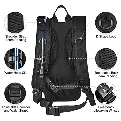 NOOLA Hydration Backpack with 3L TPU Water Bladder, Tactical Molle Water Backpack for Men Women, Hydration Pack for Hikin...