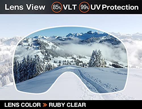 ZERO TECH BASE Compatible Replacement Lens for Oakley Canopy Snow Goggles Mirror type