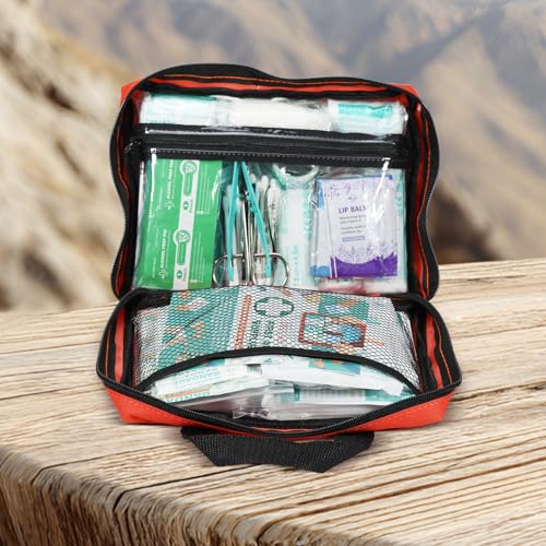 General Medi First Aid Kit, 250 Piece Small First Aid Kit - Includes Emergency Foil Blanket, Instant Cold Pack,Scissors fo...