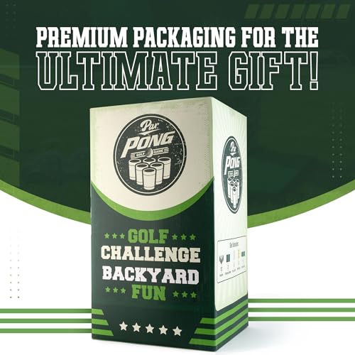 VULCANO SPORTS Par Pong Backyard Golf Chipping Game – Outdoor Golf Game with 12 Buckets, 2 Hitting Mats & Golf Balls – for...