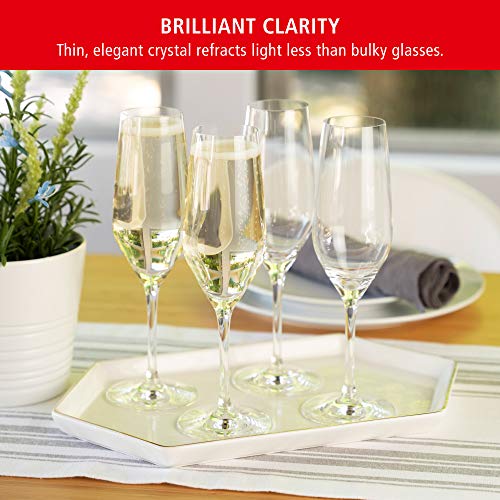 Spiegelau Style Champagne Flutes, Elegant Crystal Champagne Glasses Gift Set, Perfect for Prosecco, Sparkling Rose, Mockta...