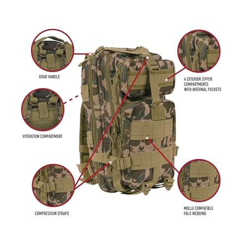 Rothco X Bear Archery Fred Bear Camo Medium Transport Pack ? Hunting Backpack with 25L Storage Capacity Backpack