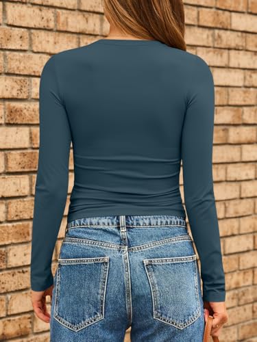 AUTOMET Womens Long Sleeve Shirts Basic Compression Going Out Crop Tops Fall Fashion Y2K Clothes 2025