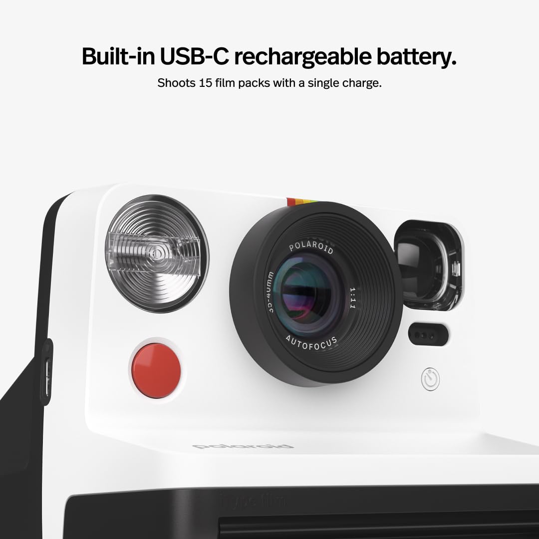 Polaroid Now 2Nd Generation I-Type Instant Film Camera - Red (9074)