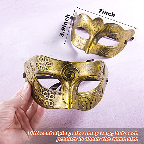 Yunsailing 40 Pcs Masquerade Mask Bulk Vintage Mardi Gras Masks Antique for Venetian Ball Christmas Cosplay Performance Pr...