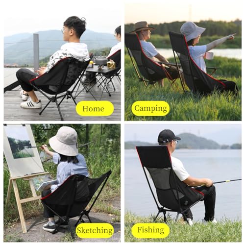 Portable Camping Chair Backpacking Chair - Ultralight Folding Chair - Compact, Lightweight Foldable Chairs for Hiking Moun...