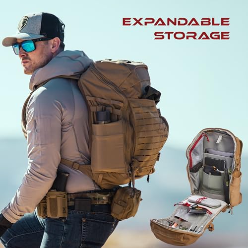 Vertx Siege 25L Tactical Backpack - 500D Nylon, MOLLE Pocket, Loop-Lined EDC Compartment, Rapid Access Tab and YKK Zippers...