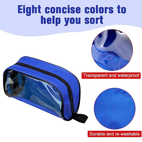 Oudain 8 Pcs First Aid Bag Empty 8 Colors First Aid Pouches Portable Medical Bag with Zipper and Transparent Window Medica...