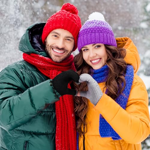 Clothirily Winter Gloves for Women, Touch Screen Gloves with Thermal Soft Lining, Elastic Cuff Winter Gloves for Cold Weather