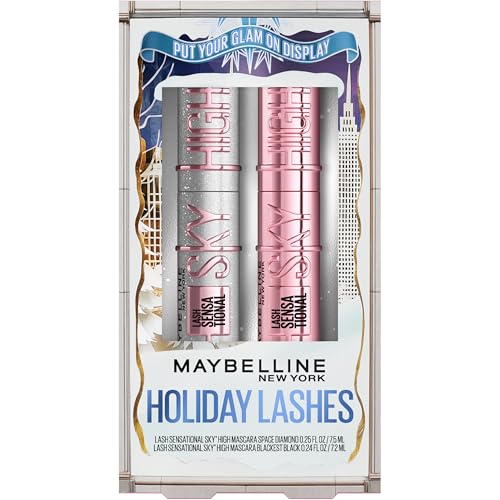 Maybelline Lash Sensational Holiday Makeup Kit, Includes Full-Size Sky High Mascara and Lash Sensational Glitter Mascara, ...