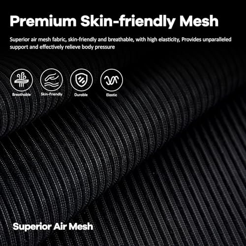 Morkprism Office Chair Mesh Seat,Ergonomic Mesh Desk Chair with Adjustable Lumbar Support,Computer Chair with Flip-up Armr...