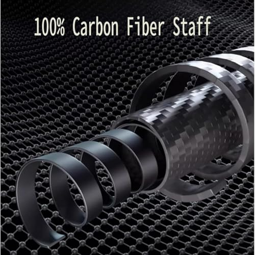 Black Foldable Hiking Pole (Carbon Fiber, Lever Lock, Storage Bag), 130cm, 1-Piece