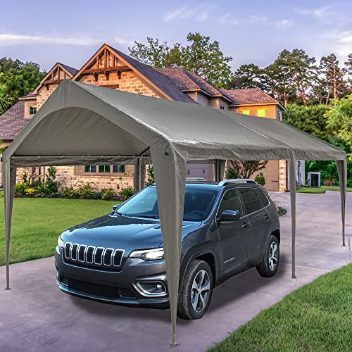 Sunnyglade 10x20 Feet Carport Replacement Top Canopy Cover with Fabric Pole Skirts and Accessories for Car Garage Shelter ...
