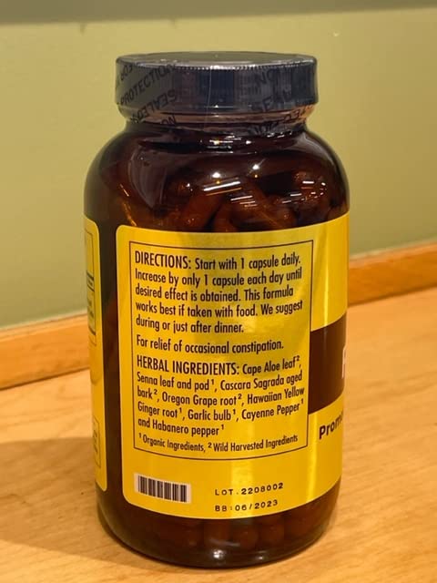 Dr. Schulze's Intestinal Formula #1 - Bowel Movement Supplement for Colon Health Support - Bloating & Constipation Aid - Intestinal Cleanse - All-Natural - Plant-Based - Vegan - 250 Count