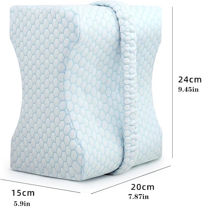 YSYZTXA Knee Pillow for Side Sleepers – Cooling Leg Support Pillow with Strap for Hip & Back Pain Relief – Comfortable Sleep Aid for Better Alignment