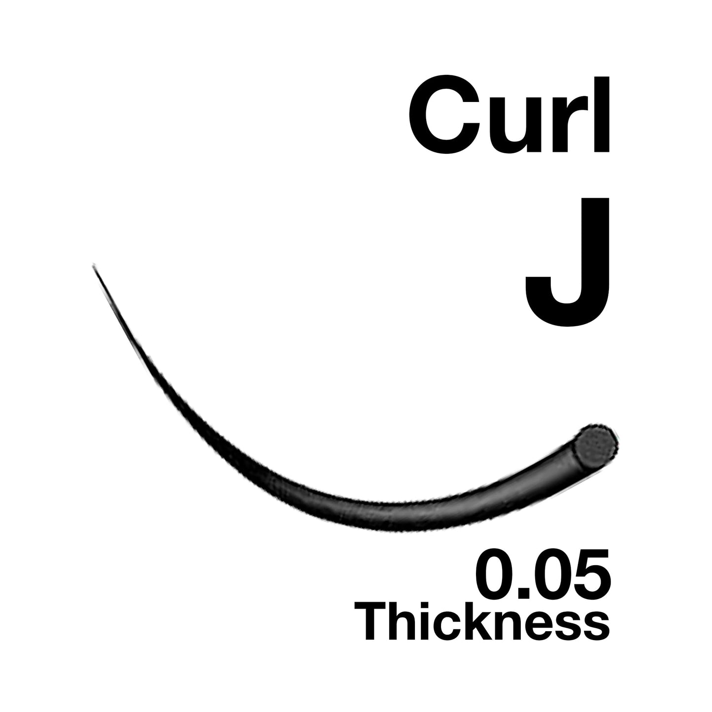 EMILYSTORES Lash Extensions 0.05mm Thickness J Curl 9mm Length Light-weight Volume Eyelashes For Eyelash Extensions(0.05,J,9mm)