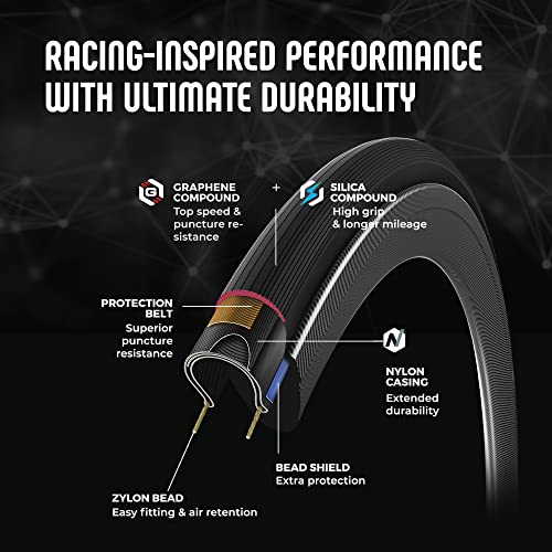 Vittoria Corsa N.EXT G2.0 Road Bike Tires for Training and Competition (34-622 Foldable, Black)