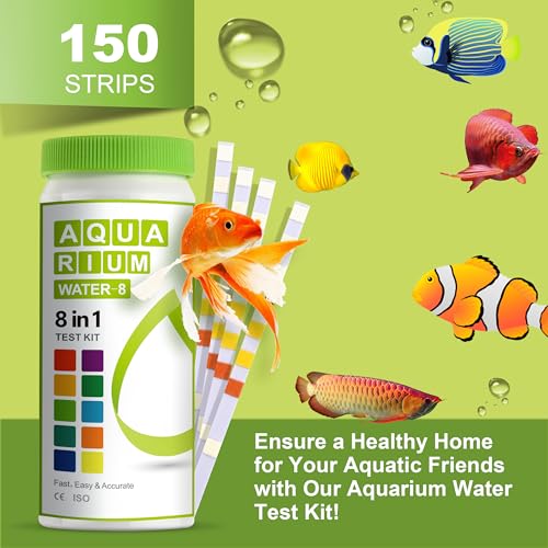 AAwipes 8-in-1 Aquarium Test Kit (150 Strips) for Freshwater & Saltwater - Quick & Accurate Water Testing for Aquariums & ...