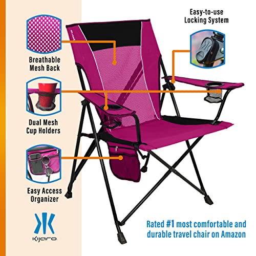 Kijaro Dual Lock Portable Camping Chairs - Enjoy the Outdoors with a Versatile Folding Chair for Sports, Lawn - Dual Lock ...