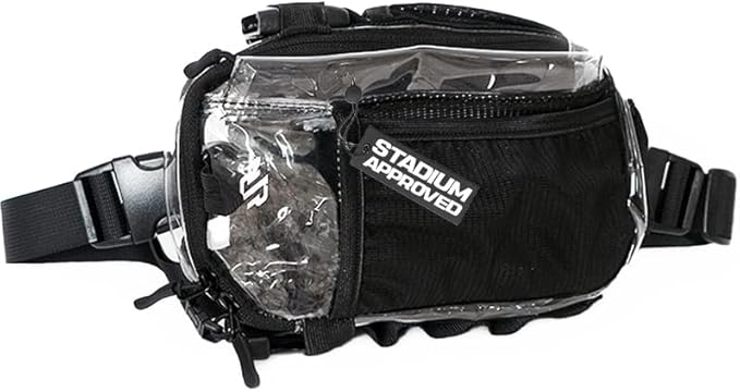 Clear Modular Fanny Pack – Stadium Approved 5x9 Belt Bag with Locking Zipper Clips – Anti-Theft See Through Crossbody for ...