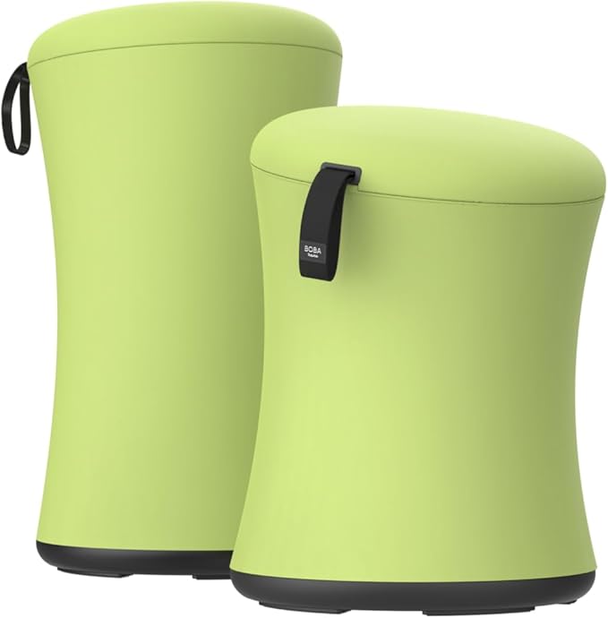 TopJob Boba Chair Stylish Active Wobble Stool, ADHD Chair, Improves Posture and Focus, Ergonomic with Height Adjustable Stool for Adults Children for Home Office, Study Room (Lime Green)
