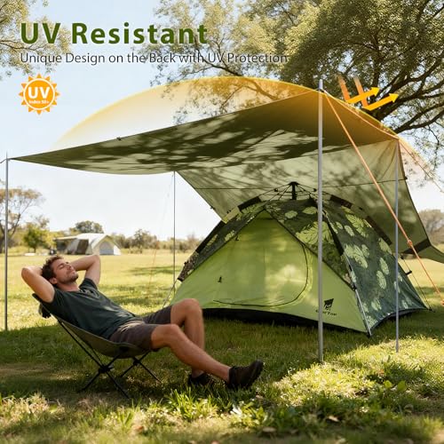 GEERTOP 17 × 10 ft Large Camping Tent Tarp Outdoor Waterproof Flame Retardant Hammock Rain Fly Backpacking Tent Tarp Shelt...