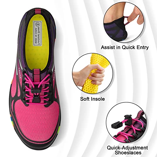 ATHMILE Water Shoes for Men Women River Shoes Adult Swim Beach Lake Pool Aqua Socks Barefoot Quick Dry for Hiking Surfing ...