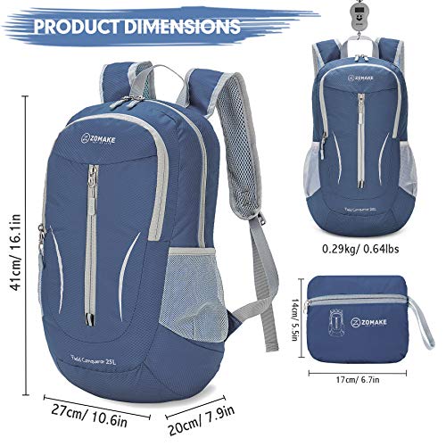 ZOMAKE Ultra Lightweight Packable Backpack 25L - Foldable Hiking Backpacks Water Resistant Small Folding Daypack for Trave...