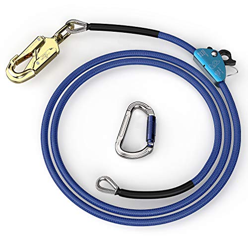 X-R-SPORT 1/2" X 8' Steel Core tree climbing kit ，flipline for climbing trees, climbing tree equipment，arborist，tree climb...