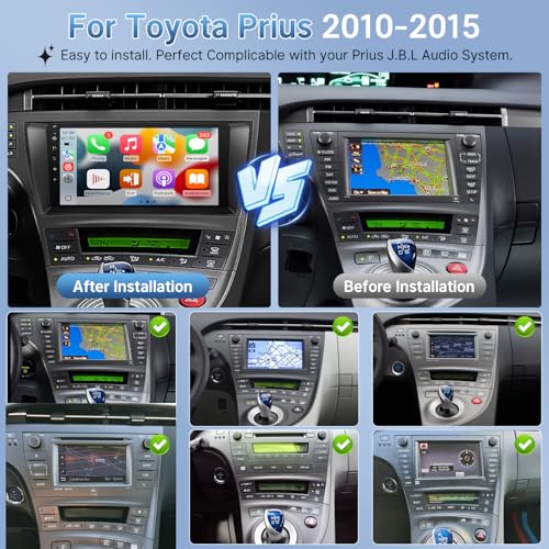 Leadfan Android Car Radio for (JBL Version) Toyota Prius 2010 2011 2012 2013 2014 2015 Upgrade with Wireless Carplay/Andro...
