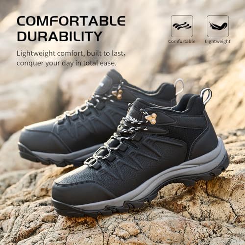 MENYBAN Waterproof Hiking Shoes Men Non-Slip Grip Ankle Support, Fashion Sneakers Tennis Walking Shoes Durable Comfort for...