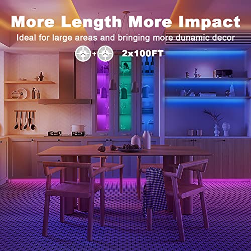 dalattin Led Lights for Bedroom 200ft, Smart Led Strip Lights with App Control Remote, RGB LED Light Strips, 24V Led Strip...