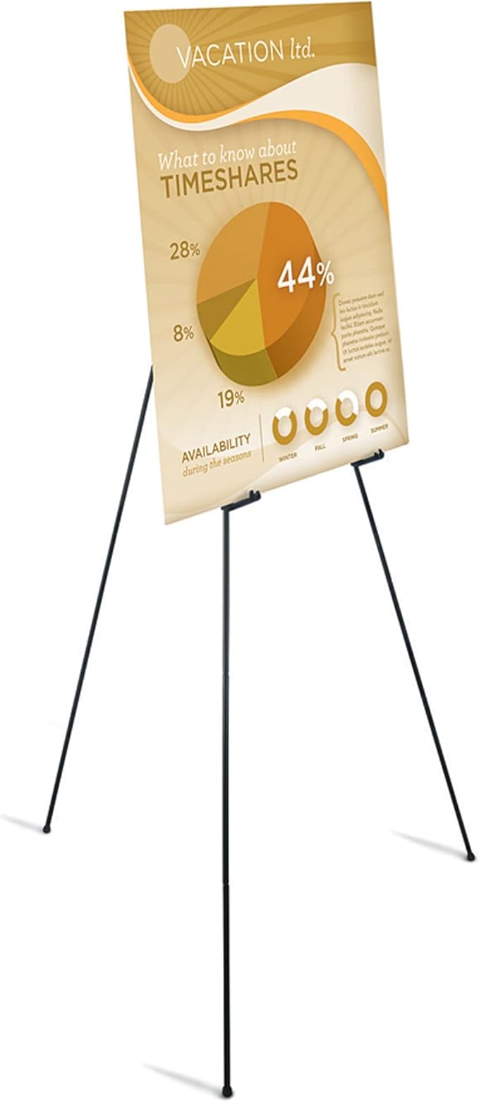 Office Depot Instant Easel, Full Size, Black, 29E