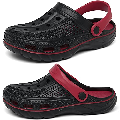 ChayChax Men's and Women's Arch Support Clogs Garden Shoes Slip-on Outdoor Beach Slippers with Removable Cushion Footbed