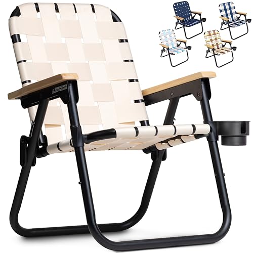 GoSports WOVN Beach Backpack Chair - 9 Styles Available - Premium Folding Camping Chair