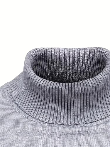 Men's Mock Turtleneck Sweater Slim Fit, Lightweight Thermal Pullover for Business Casual & Daily Wear