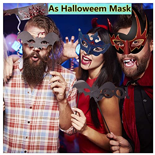 Timtop 14 PCS DIY White Masks Paper Half Face Masquerade Masks Craft Mardi Gras Mask Paintable Blank Halloween Party Mask