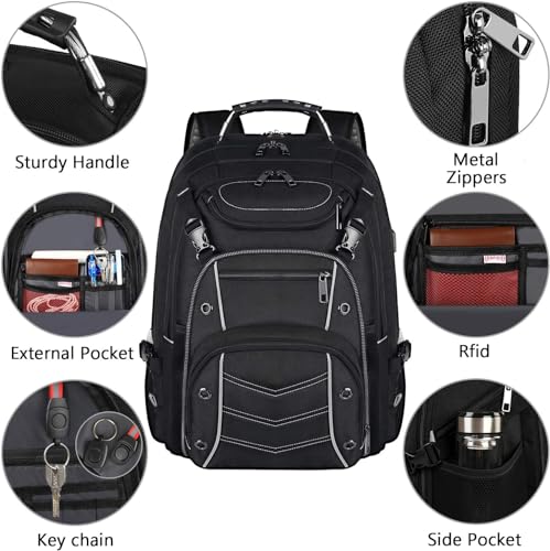 VECKUSON 18.4 Laptop Backpack for unisex, 60L Extra Large Gaming Laptops Back Bag with USB Charger Port,TSA Friendly Fligh...