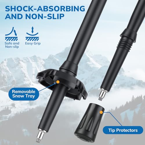 Gifts for Men Christmas Collapsible Trekking Pole, Ultralight 7075 Aluminum Hiking Stick for Women, Men & Seniors, 3-Secti...