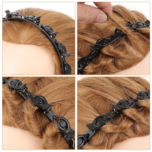 Mabor Headband With Clips, Bangs Hairstyle Hair Clip Headband, Professional Weave Bangs Clip, Toothed Headband Braid Tool ...