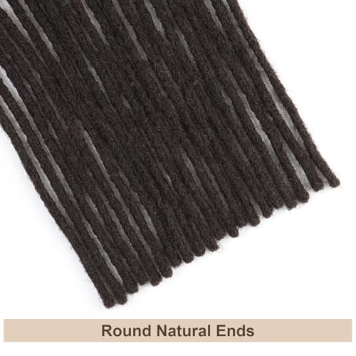 6 Inch 100 Strands loc Extensions Human Hair for Men/Women 0.6cm Thickness Human Hair Dreadlock Extensions Can Be Dyed and Bleached Soft Dreadlocks