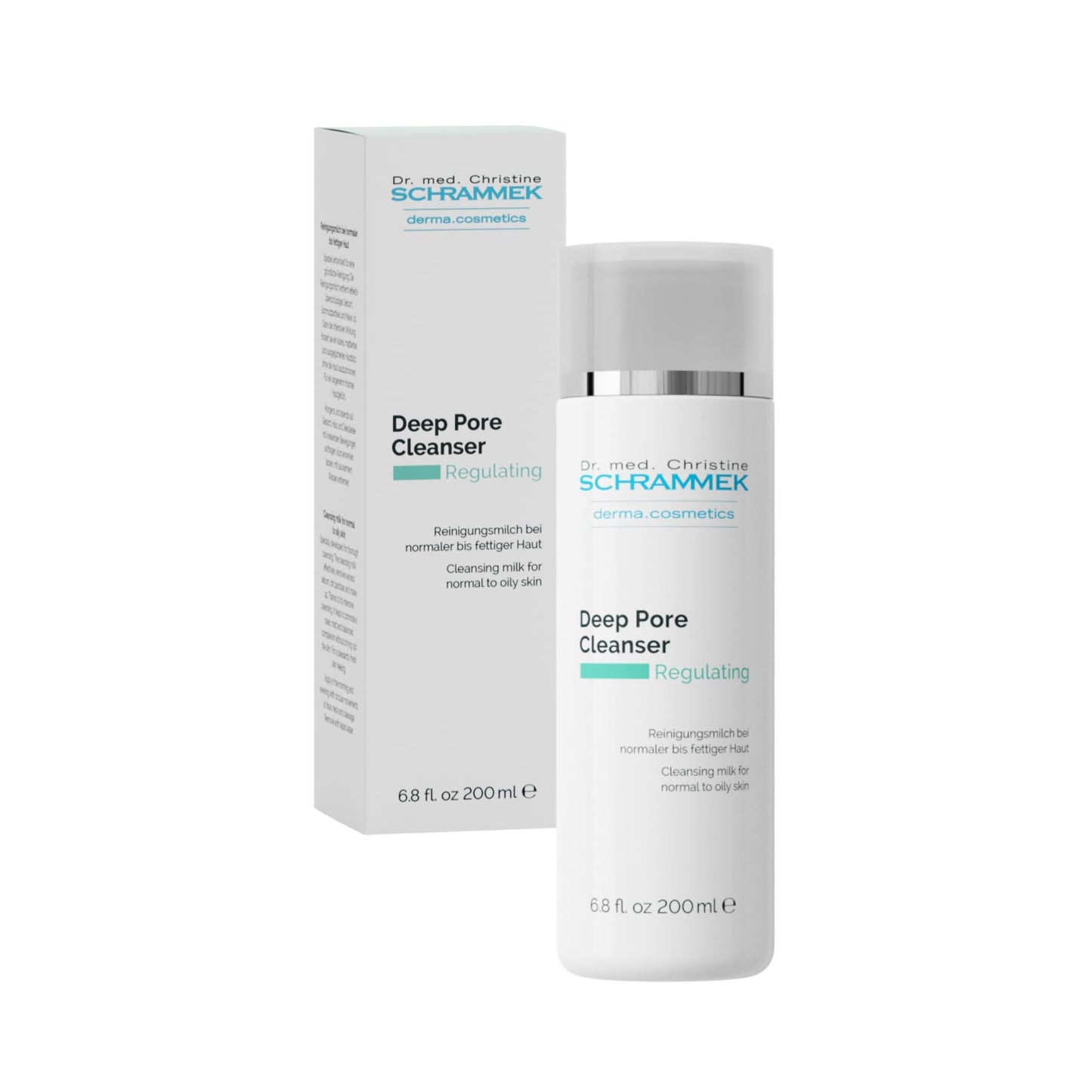 Schrammek Deep Pore Cleanser (6.8 fl oz) - Cleansing Milk for Normal Skin - Makeup Removal - Face Wash & Cleanser - No Parabens
