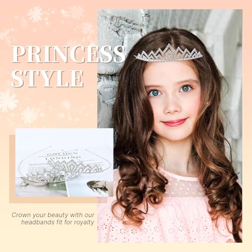 8 Pack Birthday Tiaras, Rhinestone Crystal Princess Crowns, Silver Headbands for Women, Party Dance Homecoming Wedding Bri...