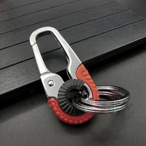 Men Business Keychain Hook Stainless Steel Key Buckle Outdoor Sport Carabiner Tool Double Ring Car Keyrings Accessories
